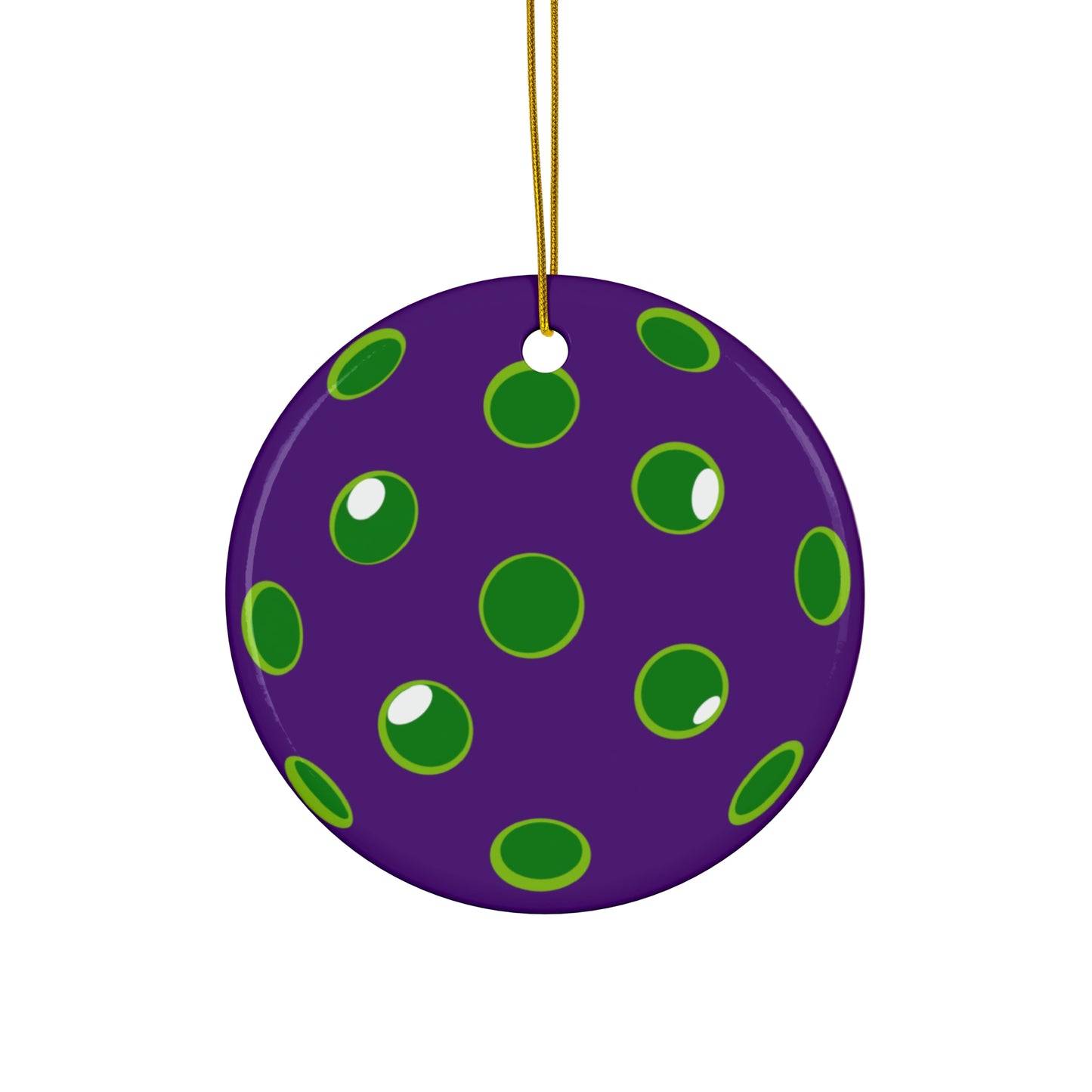 Ornament, Purple & Green
