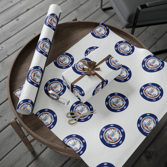 Pickleball Gift Wrap, Virginia  State Flag