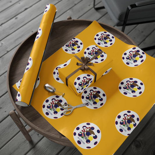 Pickleball Gift Wrap, Illinois State Flag