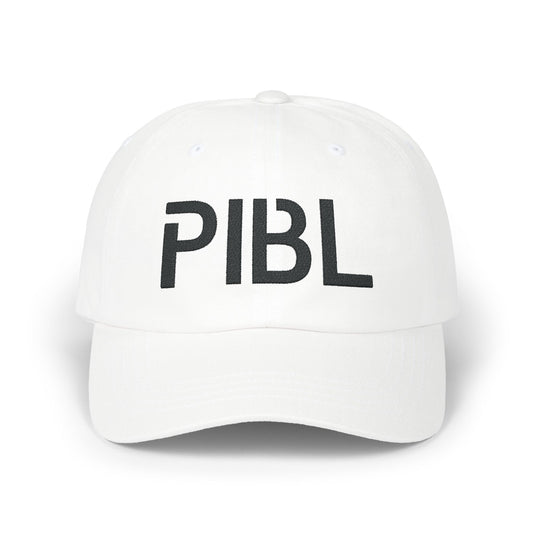 PIBL Classic Cap, Black with White Embroidered Logo