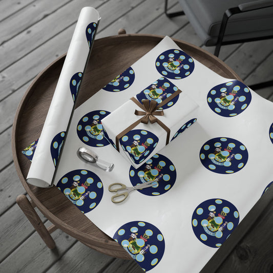 Pickleball Gift Wrap, Maine State Flag